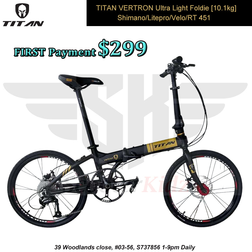 SK TITAN VERTRON WITH 9 Speed Shimano Litepro Hollowtech Hydraulic ScooterKidz